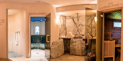 Hotels an der Piste - Skigebiet Gröden - Saunalandschaft mit finnischer Sauna und Dampfbad - Villa David Dolomites