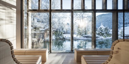 Hotels an der Piste - Hotel-Schwerpunkt: Skifahren & Tourengehen - Wolkenstein/Gröden - Sauna Winter - Hotel ADLER DOLOMITI