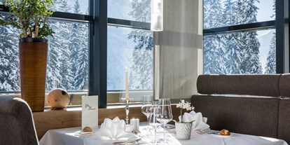 Hotels an der Piste - Hotel-Schwerpunkt: Skifahren & Familie - Galtür - Restaurant im Hotel Cresta Oberlech - Cresta.Alpin.Sport.Hotel