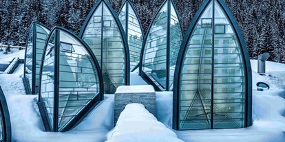 Hotels an der Piste - Sauna - Davos Platz - Sicht auf Spa, die Tschuggen Bergoase - Tschuggen Grand Hotel 