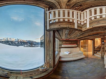 Hotels an der Piste - Skiraum: Skispinde - Wagrain - Die doppelstöckige Stadlsauna im Relax & Vital Spa ab 16 Jahren mit 2 Temperaturzonen. - Hotel Schütterhof GmbH