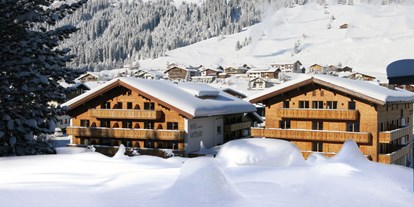 Hotels an der Piste - Hotel-Schwerpunkt: Skifahren & Ruhe - St. Anton am Arlberg - Fassade Winter - Hotel Gotthard