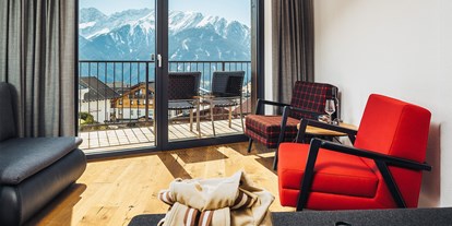 Hotels an der Piste - Hotel-Schwerpunkt: Skifahren & Familie - Nauders - Hotel Cores Fiss Panoramasuite - Hotel Cores
