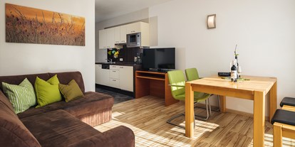 Hotels an der Piste - Skiraum: vorhanden - Skigebiet Serfaus - Fiss - Ladis - Hotel Cores Fiss Appartement mit 2 Schlafzimmer - Hotel Cores