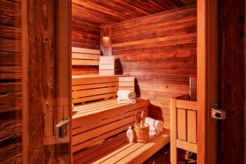Skihotel: private Sauna in jeder Hütte - Almdorf Flachau