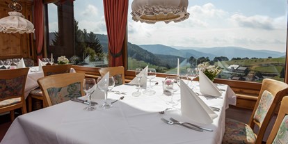 Hotels an der Piste - Deutschland - Blick aus Frühstücksraum zum Hasenhorn und den Alpen - Panorama Lodge Sonnenalm Hochschwarzwald